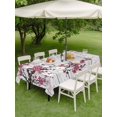 thumbnail image 4 of Outdoor Tablecloth with Umbrella Hole for Patio/Picnic/Party/Camping, Red Cherry Waterproof Table Cloth Rectangle Table Cover Washable, Spring Floral Branches Ink Painting Art Wood Gray (54"x 80"), 4 of 8