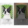 thumbnail image 2 of Caroline's Treasures SS4447CNL Boston Terrier St. Patrick's Day Shamrock Portrait Ceramic Night Light, 6x4x3",, 2 of 2
