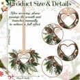 thumbnail image 2 of 4 Pcs 6 Inch Christmas Mini Wreaths for Kitchen with Ribbon Bows Pinecone Small Cabinet Wreath Garland for Door Window Farmhouse Christmas Party Decorations, 2 of 6