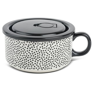 Kook 25-Oz Soup Cup Travel Mug with Handle & Microwave Lid, Set of 2 Mint &  Pink 