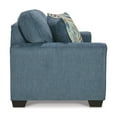 thumbnail image 3 of Benjara Caten 63 Inch Loveseat, Transitional Polyester, 2 Pillows, Muted Blue-Color:Muted BlueMaterial, 3 of 5
