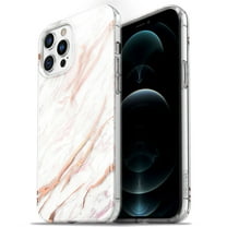 Vena Melange Marble Case Compatible with Apple iPhone 12 Pro Max (6.7"-inch), (Drop Proof Protection) Stylish Bumper Case Cover - White