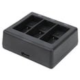 thumbnail image 4 of 3 Ways Battery Charger,  Camera Battery Charger, Black Plastic for Motion Camera Camera Battery, 4 of 7