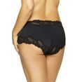 thumbnail image 2 of Paramour by Felina | Stripe Delight Hipster | Panty | Lace | Mid RIse. (Black, Small), 2 of 3