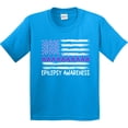 thumbnail image 3 of Inktastic Epilepsy Awareness Purple Ribbons and Flag Youth T-Shirt, 3 of 5