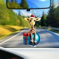 thumbnail image 3 of XFHLMJFF Christmas Hanging Decoration Cartoon Giraffe Pattern Flat Double Side Acrylic Christmas Tree Pendant Car Pendant Festival Home Decorations 1Pc, 3 of 6