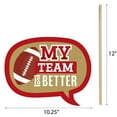 thumbnail image 6 of Big Dot of Happiness The Big Game - Red and Gold - Football Party Photo Booth Props Kit - 20 Count, 6 of 6
