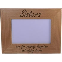 Sisters Are For Sharing Laughter And Wiping Tears Wood Picture Frame - Great Gift for Birthday, or Christmas Gift for Sister, Sisters