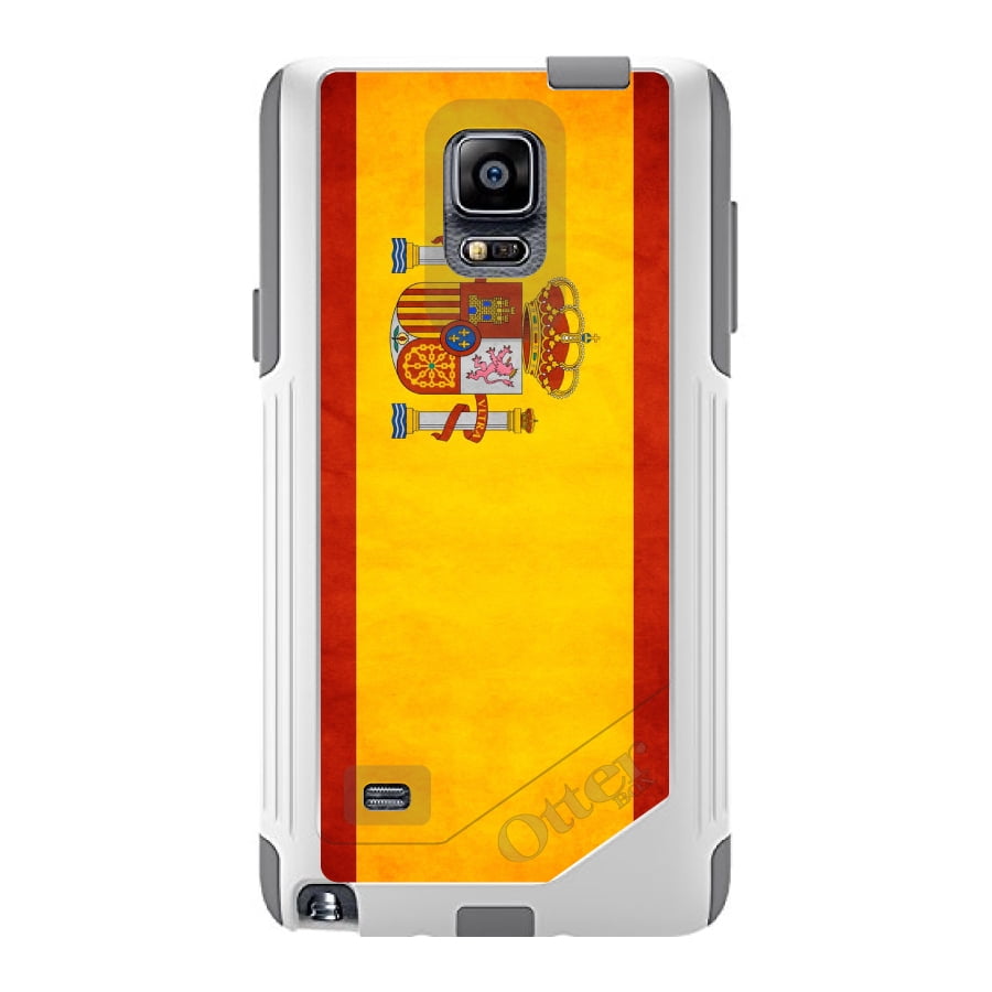 DistinctInk Custom White OtterBox Commuter Series Case for Samsung Galaxy Note 4...