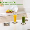 thumbnail image 7 of Haosy Set of 6 Drink Woven Coaster with Holder Heat Resistant Non-Slip Bar Coasters 4 Inches Earth Toned Marble, 7 of 7