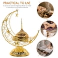 thumbnail image 2 of Brûleur d'Encens en Fer Doré avec Design en Forme de Lune pour Décoration Intérieure, 2 of 8