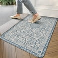 thumbnail image 3 of Retro Blue Boho Welcome Doormat for Indoor/Outdoor Entrance Retro Blue Boho Decoration Door Mat Kitchen Door Mat Bedroom Doormat 17x30 Inch, 3 of 6