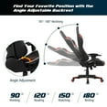 thumbnail image 6 of Goplus Massage Gaming Chair Reclining Swivel Racing Office Chair w/Lumbar Support Red, 6 of 11