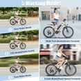 thumbnail image 5 of Gocio 500W Electric Bike for Adults, 26" Mountain Electric Bicycle with 5 Riding Modes Ebike, 48V 7.8Ah Battery, 21 Speed, 19.8 mph Aluminum Alloy Electric Commuter Bike UL2849, Ebike for Man, 5 of 8