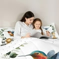 thumbnail image 4 of Manfei Woodland Animal Hummingbird 7-Piece Twin Bedding Sets,Zoo Anmal Elephant Bedding Comforter Set,Lions Giraffe Zebra Sheet Sets For Child,Microfiber Bedroom Decor Reversible, 4 of 8