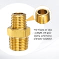 thumbnail image 4 of Uxcell 2pcs Adaptador de extensión de nipple de latón macho 3/8" NPT x 1/4" NPT, 4 of 6