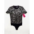 thumbnail image 2 of Commando Faux Leather Snake Animal Tee Thong Bodysuit Grey ( S ), 2 of 2