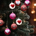 thumbnail image 4 of HongHeng 15 Pieces Valentine's Day Hanging Ball Ornaments, Heart Glitter Balls Decorative Supplies for Party, Valentine's Day,Wedding Tree Decorations, 4 of 9