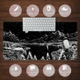 thumbnail image 6 of Black and White Desk Mat Dark Nature Forest Mouse pad XXL Starry Night Mountain Desk pad Aesthetic Moon and Stars Mousepad XXL for Laptop Computer Mouse Gaming Keyboard Mat, 31.5 X 15.8 in, 6 of 6