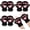 Black, variant on 3 Pairs Cat Paw Gloves Kawaii Gloves Cat Paws Cosplay Faux Fur Plush Gloves, Lion Paws Fingerless Gloves for Girls Women