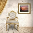 thumbnail image 3 of Paulson, Don 18x15 Gold Ornate Wood Framed with Double Matting Museum Art Print Titled - Oregon, Cannon Beach Couple on beach at sunset, 3 of 4