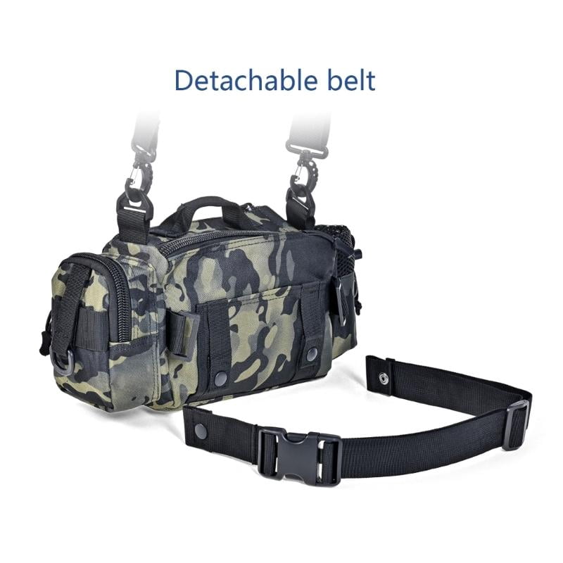 CEORPER Fishing Tackle Bag Waterproof Crossbody Fishing Gear Bag with Waist Belt