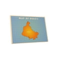 thumbnail image 2 of Pingo World 0127QA1ZWQG "Map of Brazil Upside Down" Gallery Wrapped Canvas Art, 20" x 16", 2 of 3