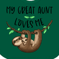 thumbnail image 4 of Inktastic My Great Aunt Loves Me Cute Sloth and Baby Boys or Girls Baby Bib, 4 of 4