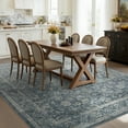 thumbnail image 6 of SIXHOME 6'x9' Area Rugs Washable Vintage Rugs for Living Room Distressed Floral Area Rug Indoor Soft Carpet Rugs for Bedroom Dining Room Office Throw Rugs Farmhouse Home Decor Blue, 6 of 7