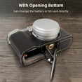 thumbnail image 2 of Tignapoo Buffalo Grain Synthetic Leather Camera Case with Strap for Fujifilm X100VI - Black, Coffee, Green, Pink Options, 2 of 6