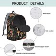 thumbnail image 3 of Mushroom and Eye Black Pattern Backpack for School, Cute School Bag with Adjustable Shoulder Straps and Padded Back, 15.7"x11.8"x5.5", 3 of 3