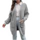 thumbnail image 1 of Cárdigan para mujer Cárdigans de otoño Bolsillo de moda Manga larga Color sólido Tops sueltos Blusa Suéter Odeerbi  ODB-5, 1 of 6