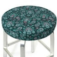 thumbnail image 3 of Honeii Vintage Floral Bar Stool Covers – Perfect Fit for 12" to 14" Round Stools, Crease-Resistant, Stretchy, Washable & Dustproof Seat Slipcovers-12 inch, 3 of 7