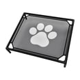 thumbnail image 3 of Refriando cama de mascota elevada cama elevada muebles transpirables y transpirables perros pequeños perros elevados cama para mascotas cama de hamaca patrón de pata, 3 of 8