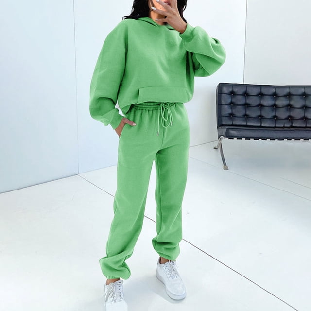 Ensemble Deux Pièces Économies d'Été Liquidation 2022! Mode Femmes Poche Col Rond Décontracté Sweat à Manches Longues + Pantalon Ensemble
