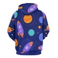 thumbnail image 3 of Space Rockets And Planets Pattern 3d Sweatshirts Hoodie Fashion Casual Personality Men's Women Street Hoodie Pullovers Long Sleeve Comfortable Top, 3 of 6