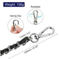 thumbnail image 2 of Purse Chain Strap, 47 Inch Leather Iron Chain Strap Adjustable Handbag Chains Cross Body Replacement Black/Silver Tone, 2 of 5