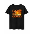 thumbnail image 4 of USPEED God is Good Faith Graphic Men's T-Shirt Retro Beach Sunset Palm Tree Casual Short Sleeve Summer Everyday Wear Top, 4 of 5