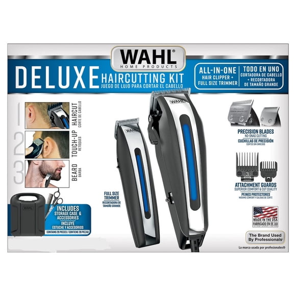 Combo cortadora y recortadora Wahl Deluxe Haircutting kit 30 piezas