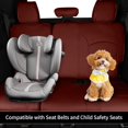 thumbnail image 7 of EKR Custom Fit Bolt Car Seat Covers for Chevrolet Bolt EV 2LT & Bolt EUV LT/Premier 2022 2023 (Rear 40/60 Split W/Armrest)-Full Set Waterproof Faux Leather Auto Seat Covers(Burgundy), 7 of 7