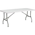 thumbnail image 1 of Mesa plegable de plástico blanco Flash Furniture 6 pies, 1 of 2