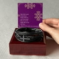 thumbnail image 6 of Get Well God's Words & Promises Psalm 107:20 Men's Stainless Steel & Vegan Leather Cross Bracelet - Vegan Leather with Stainless Steel, 6 of 14