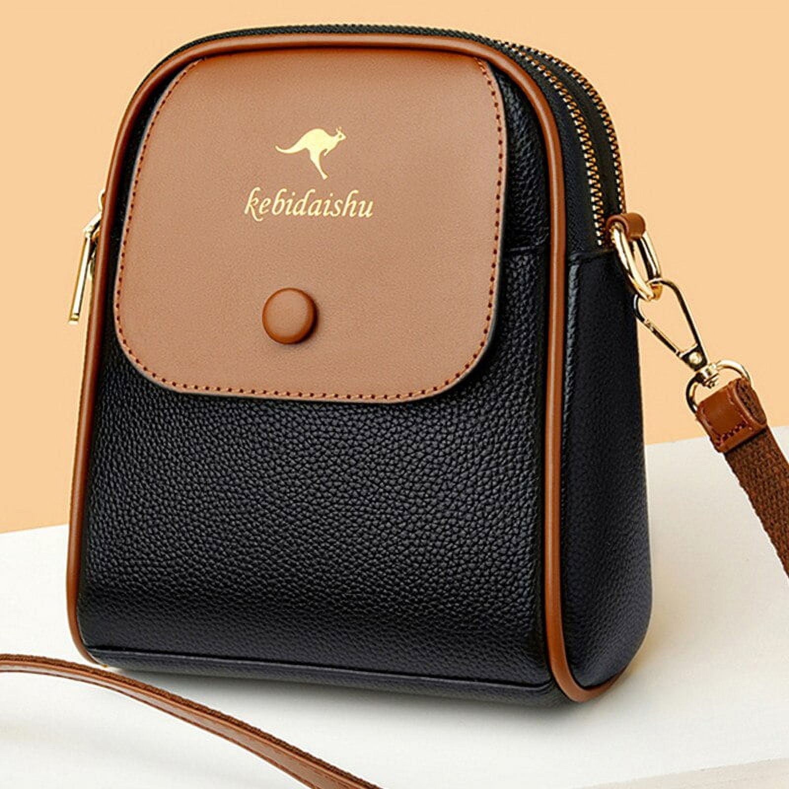 CoCopeaunts Vintage Simple Small PU Leather Crossbody Bag for Women New  Designer Fashion Lady Luxury Flap Black Shoulder Bags Handbag 