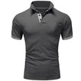 thumbnail image 4 of Men's Golf Shirt Casual Sports V Neck Ribbed Collar Short Sleeve Fashion Casual Solid Color Plain Spring & Summer Regular Fit M, 4 of 5