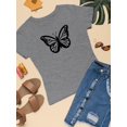 thumbnail image 3 of Monarch Butterfly Handdrawn T-Shirt Women -Image by Shutterstock, Female x-Large, 3 of 4