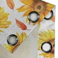 thumbnail image 4 of Ambesonne Sunflower Grommet Curtain, Vintage Fall Leaves Print, 50"x120", Marigold Mustard and White, 4 of 5