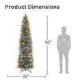 thumbnail image 3 of Puleo International 7.5' Pre-Lit Artificial Yardley Spruce Pencil Tree with 350 Dual-Color LED Lights and a Fresh Christmas Tree Scent Dispenser, 3 of 7