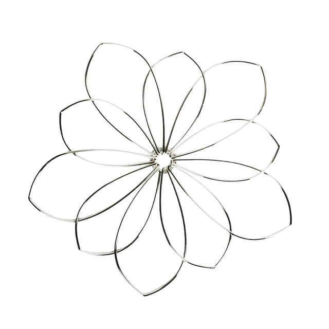 Dispositivo auxiliar para arreglos florales de acero inoxidable y metal. Dispositivo auxiliar para arreglos florales de hierro multicolor. Artesanía.
