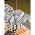 thumbnail image 2 of Outdoor Tablecloth with Umbrella Hole for Patio/Picnic/Party/Camping, Grey Geometric Waterproof Table Cloth Square Cover Washable, Modern 3D Relief Abstract Minimalist (60"x 60"), 2 of 9