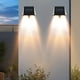 thumbnail image 5 of Aplique solar de pared para exterior | Lámpara LED de pared para jardín con batería de 600 mAh | Luz brillante de ABS resistente al agua IP65 para patio o villa | Decoración ambiental para, 5 of 7